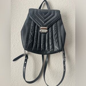 Black Quilted Backpack